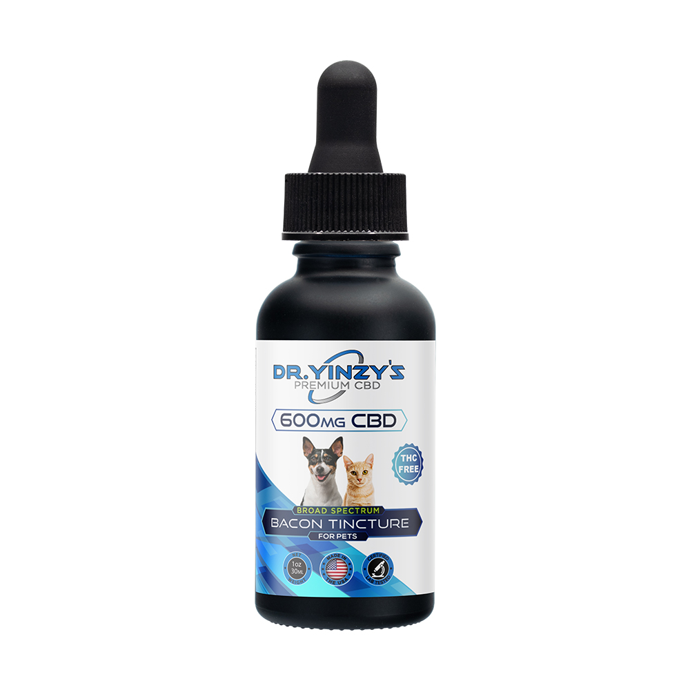 Pet Tincture Broad Spectrum MCT Oil T-Free for Dogs Bacon 30ml 600mg