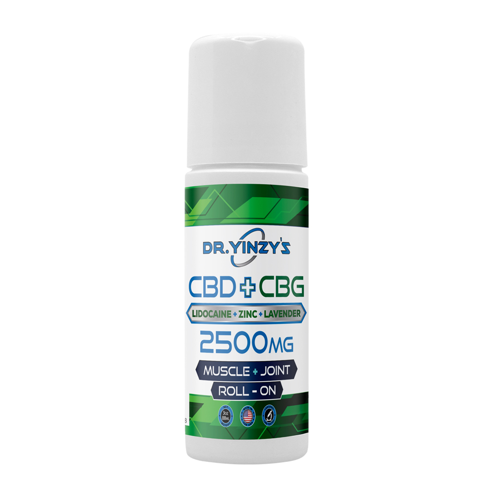 Muscle & Joint with CBD, CBG, Lidocaine, Menthol, Zinc & Lavender Roll-On 3oz 2500mg
